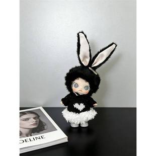 Molly积极入冬baby molly可爱娃衣着替玩偶衣服套装超萌黑色兔子