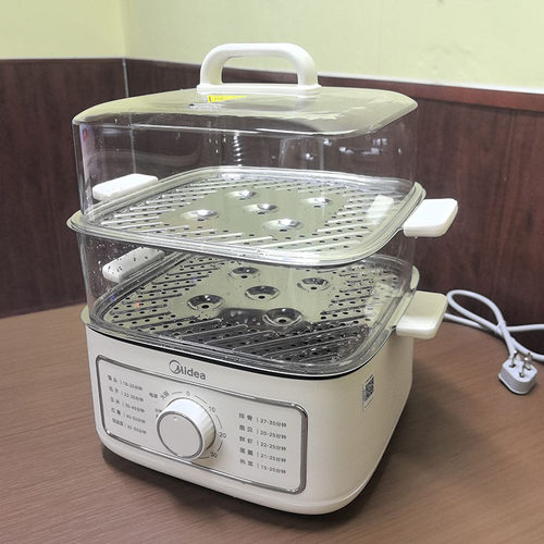 美的电蒸锅多功能家用双层不绣钢电火锅蒸箱10.8L升蒸煮锅早餐锅