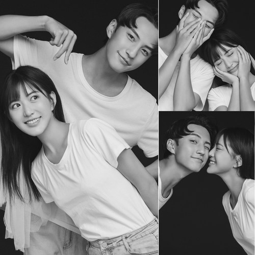 2025主题影楼展会情侣照婚纱照放大样片室内纯色单色黑白日常H274