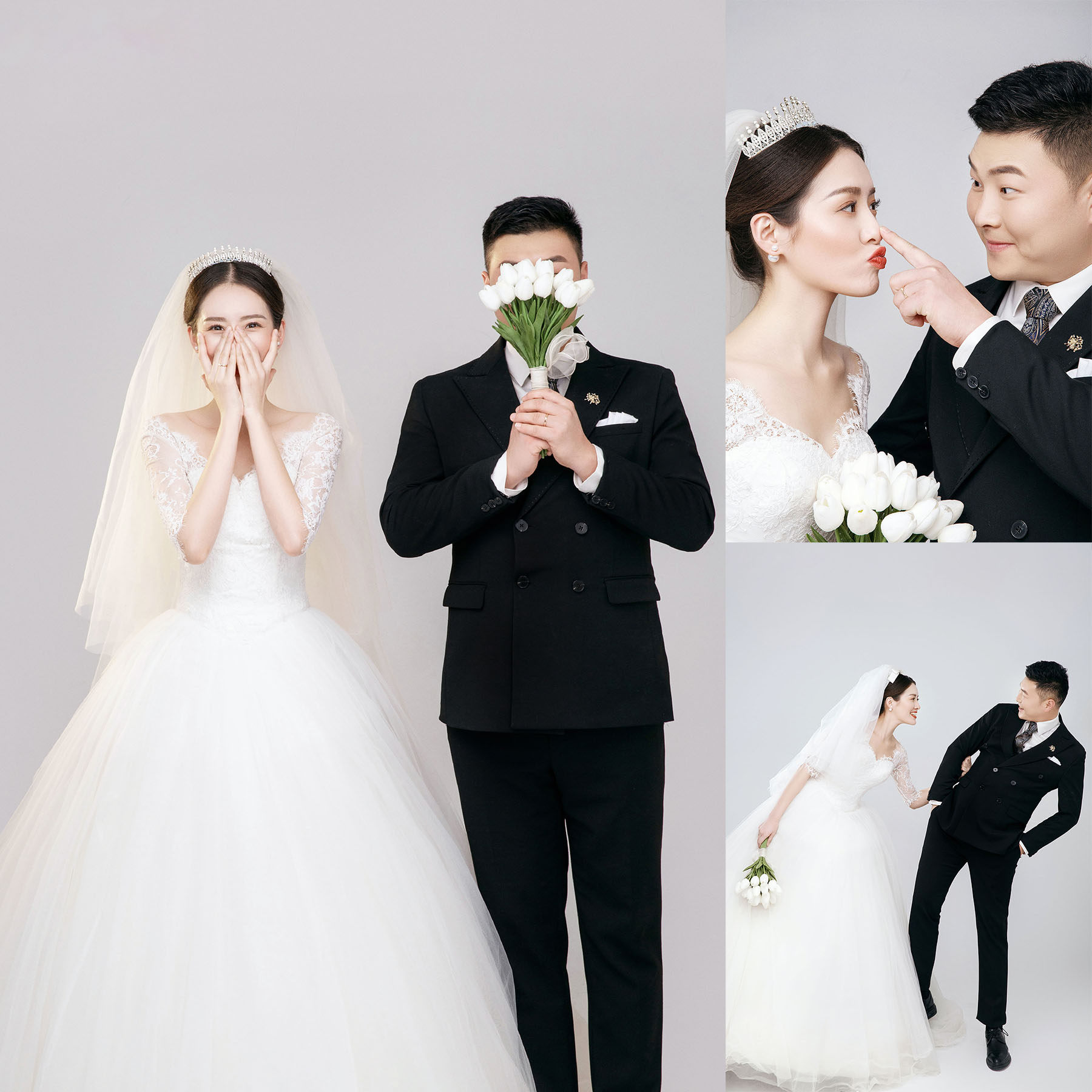 2024新主题影楼展会情侣婚纱照放大样片客片室内纯色韩式单色i147