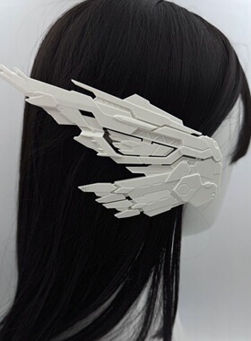 玩物制造 赛博朋克发卡头饰cosplay机械姬高达机甲风发饰鸭嘴夹