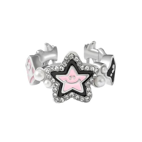 新款步步高升面包幸运星戒指