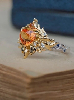 玩物制造「炙热与温暖」芬达锆石小太阳戒指轻奢精致百搭指环