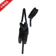 趣味冷黑色毛毛不笑喵 独立设计包包 斜挎包 lijunwang 玩物制造