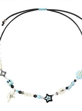 步步高升联名款面包幸运星项链