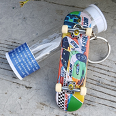 四轮迷你指尖手指滑板钥匙扣锌合金支架双翘板包挂件青少年儿童