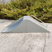 新斜台手指滑板组合道具不锈钢滑竿弯台小滑板场地青少年桌面场景