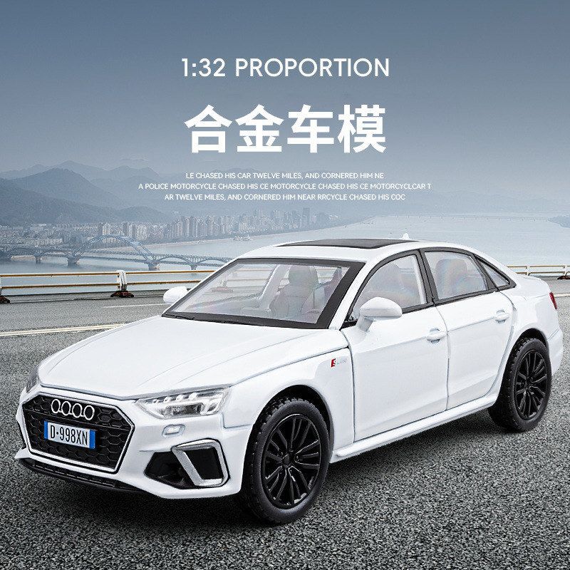 嘉业1：32奥迪A4六开门回力车模