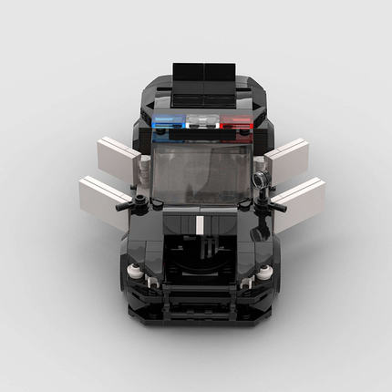 宝马M5警车模型MOC积木汽车8格儿童益智拼装玩具高砖M8福特越野车
