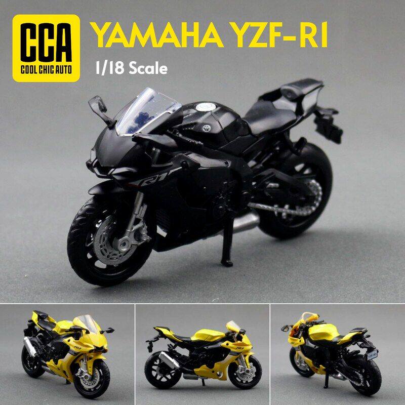 彩珀18仿真合金车模雅马哈YZFR1