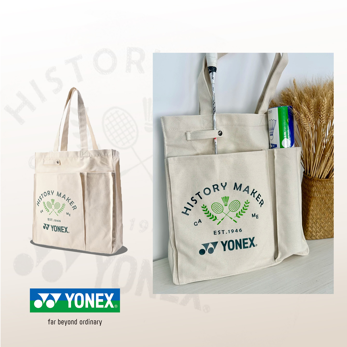 官方旗舰正品 YONEX尤尼克斯羽毛球包大容量手提帆布袋运动单肩包