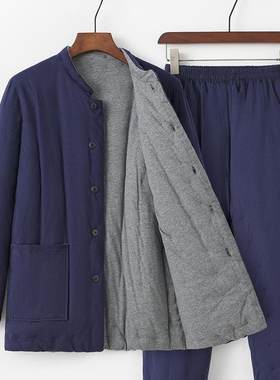 冬季棉服男款套装纯棉花内穿棉衣