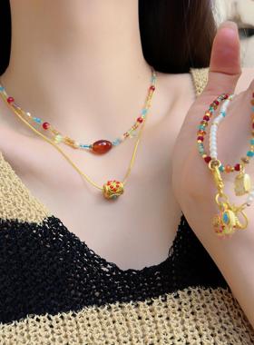 新中式红玛瑙秋冬项链