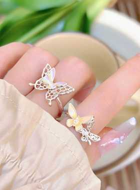 蝴蝶戒指镂空超仙甜美