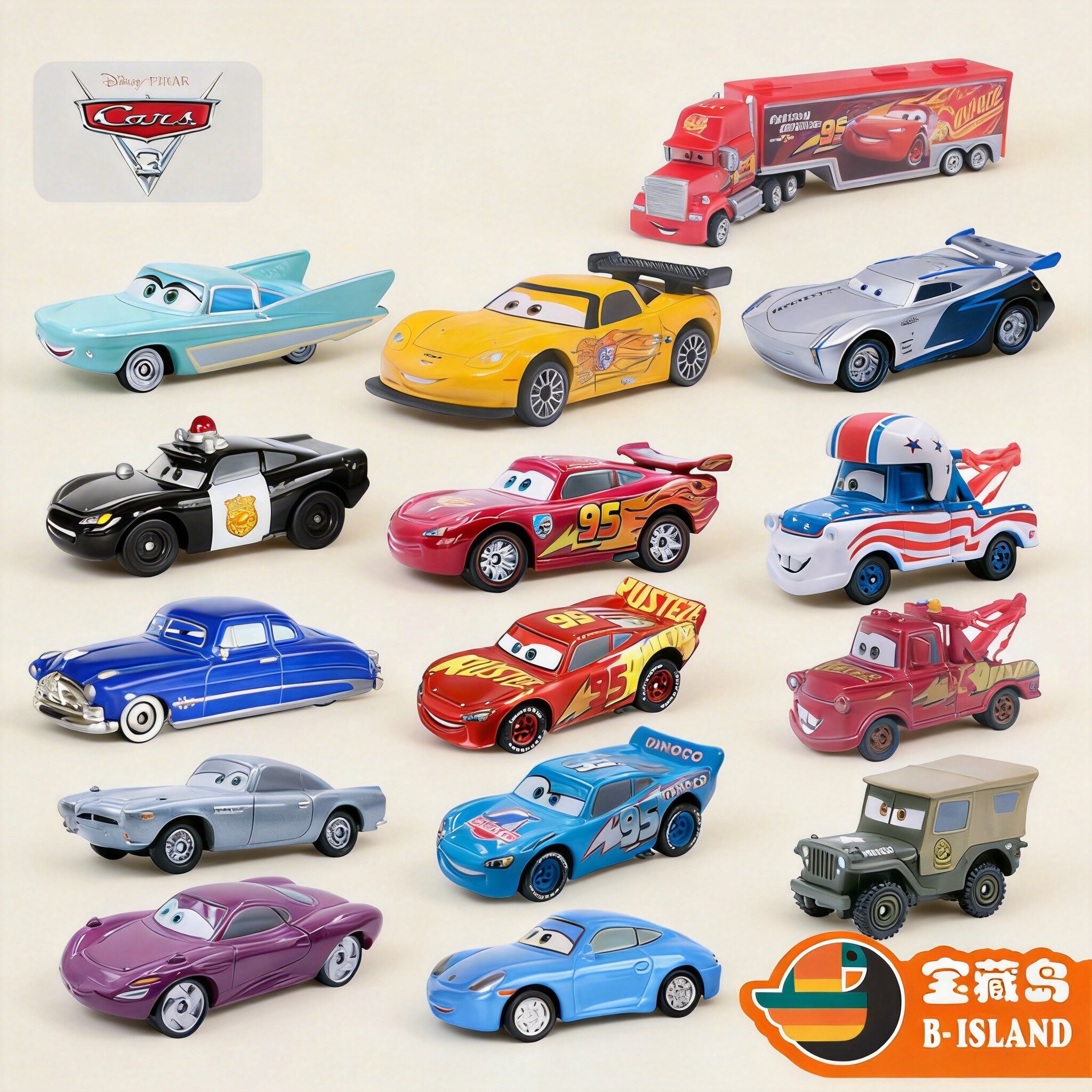 TOMY多美卡汽车总动员3合金新赛车玩具模型 迪士尼麦昆板牙黑风暴