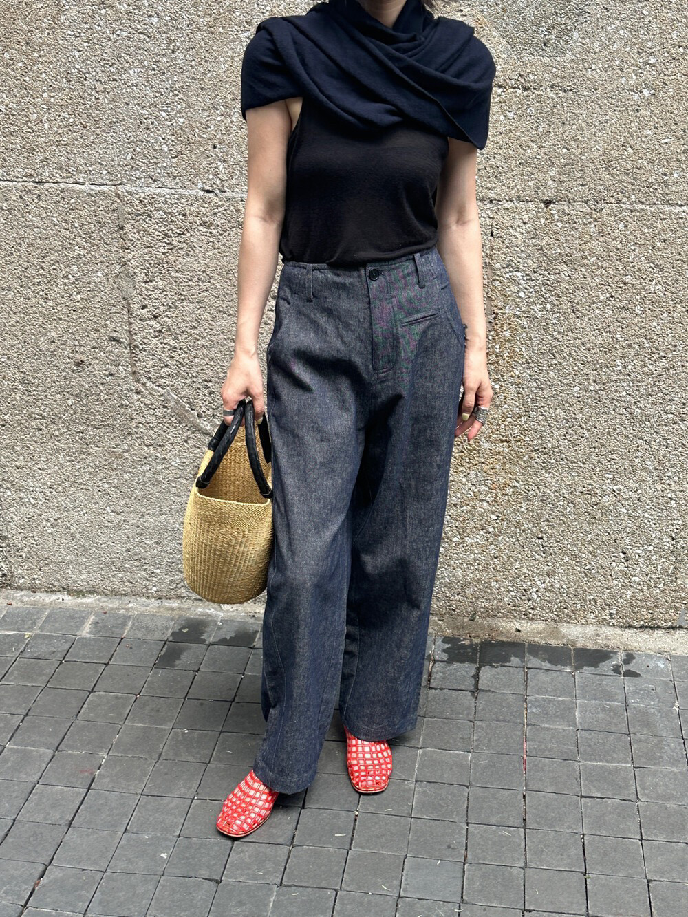 极简亚麻裤女2025春秋斜纹香蕉型洋气时尚百搭休闲直筒弯刀裤女