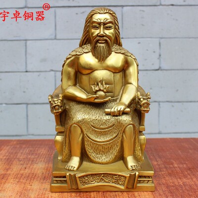 宇卓铜器纯铜燧人氏人物铜像火神客厅书房办公室摆件
