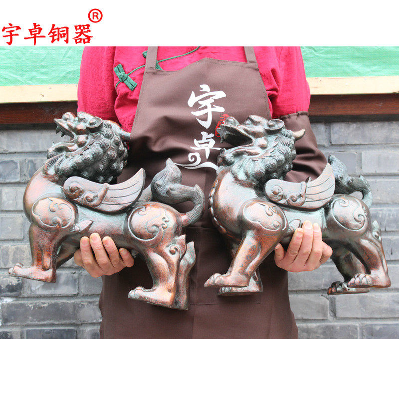 宇卓铜器 纯铜貔貅黄铜貔貅单角貔貅铜貔貅家居装饰工艺品摆件