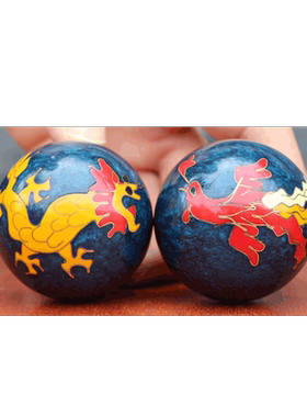 核桃黄铜做旧色铁球健身手把玩