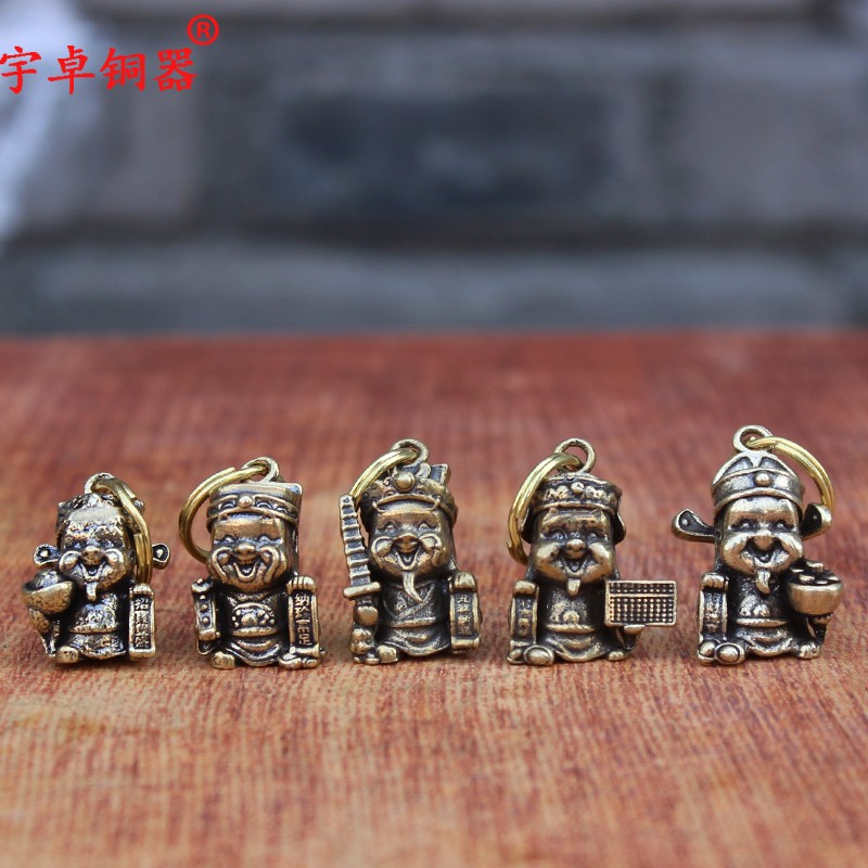 宇卓铜器纯铜财神摆件家居客厅玄关办公室桌面装饰品