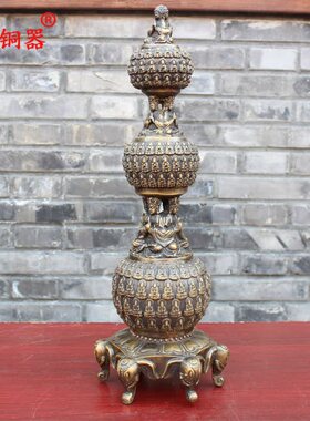 黄铜工艺品摆件千佛塔