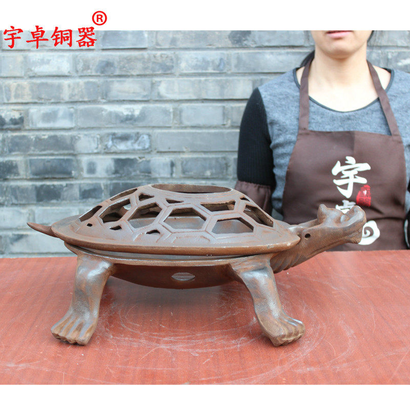 宇卓铁乌龟开盖炭火盆取暖香炉家居装饰工艺品摆件