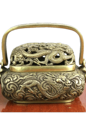 宇卓铜器纯铜手提炉黄铜熏香炉