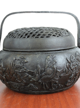 手提炉黄铜八仙过海人物工艺品