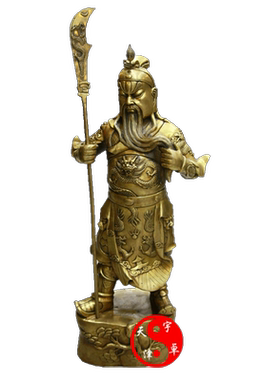 黄铜关公佛像厘米工艺品武财神爷