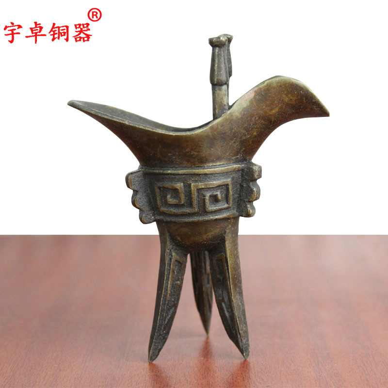 宇卓铜器 纯铜爵黄铜爵家居装饰工艺品摆件