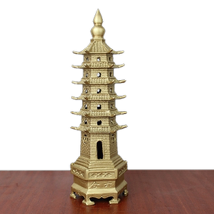 宇卓铜器纯铜文昌塔黄铜六合塔六层文昌塔6层文昌塔工艺品摆件