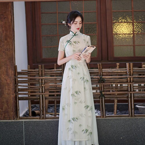 千百思素雅日常宴会演出改良旗袍
