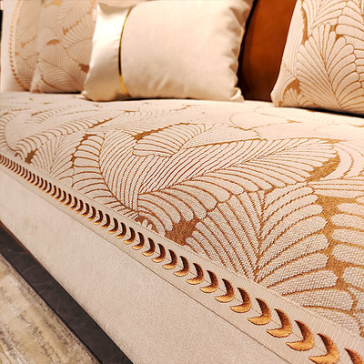 美式沙发垫冬款高档奢华轻奢四季防滑真皮欧式雪尼尔冬季沙发套罩