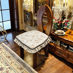 餐椅垫2025新款法式中古风四季通用防滑高级感马蹄形椅子坐垫家用