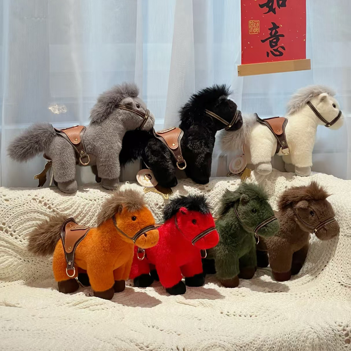 可爱小马毛绒玩具公仔玩偶布娃娃儿童安抚娃娃生日礼物送女友闺蜜