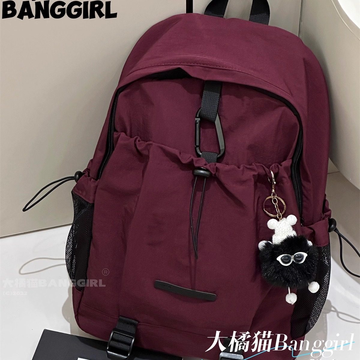 大橘猫轻便防水多口袋中性风男女双肩包包通勤旅行大容量双肩包潮,箱包皮具/热销女包/男包,双肩背包,淘宝优惠券,粉丝福利购,淘宝优惠卷