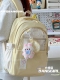 学院风奶黄色可爱书包初中生高中生学生轻便百搭少女大容量双肩包