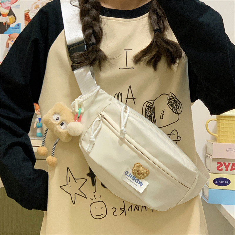 大橘猫可爱小熊百搭胸包日系ins软妹少女腰包休闲小包轻便斜挎包