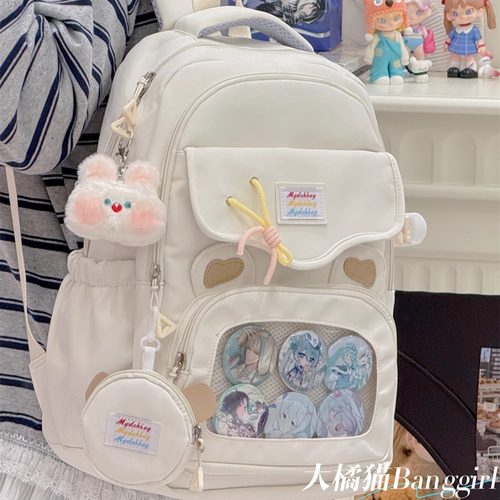 日系可爱书包初中女生小众大容量