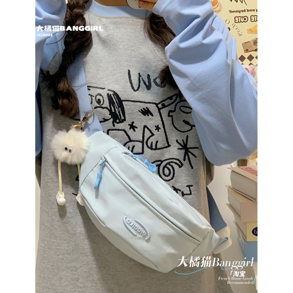 日系少女运动斜挎胸包女