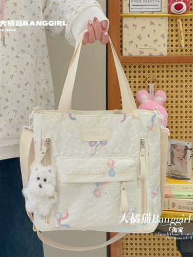 Вместительная и большая японская льняная сумка, брендовая сумка на одно плечо, сумка для учебы, шоппер, подходит для студента