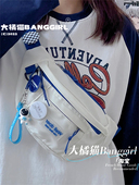 日系ins原宿潮牌运动胸包男 斜挎包女骑行单肩包腰包 韩国百搭工装