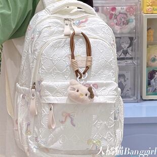 ins小众设计书包初中女生高颜值背包中学生休闲少女学院风双肩包