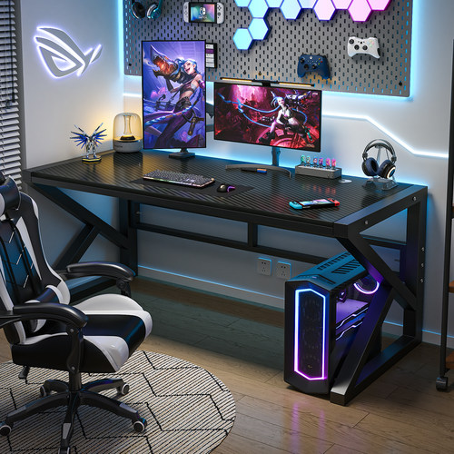 可安装机械臂电脑桌长方形电竞桌