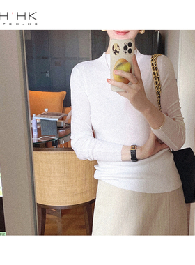 PKH.HK气质女装折扣店 自留可机洗！48支精仿全羊毛修身针织衫