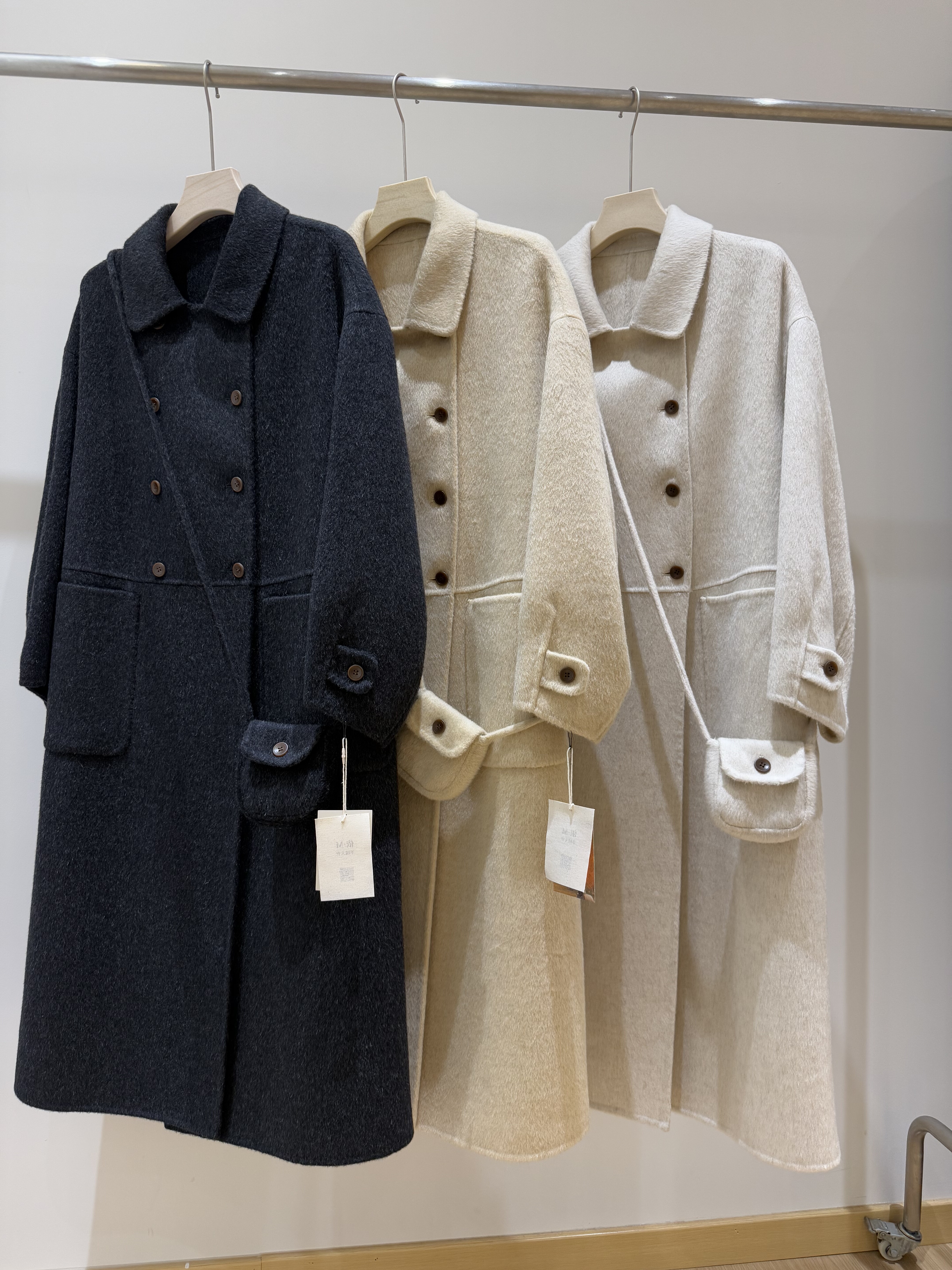 韩版双面羊绒大衣女中长款娃娃领双排扣秋冬显瘦百搭羊毛外套包包,女装/女士精品,毛呢外套,淘宝优惠券,粉丝福利购,淘宝优惠卷