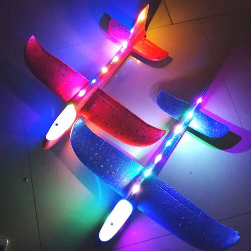 发光可飞泡沫飞机玩具48cm