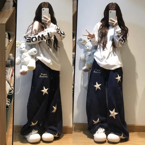 美式甜酷辣妹跳舞街头弯刀卫衣裤