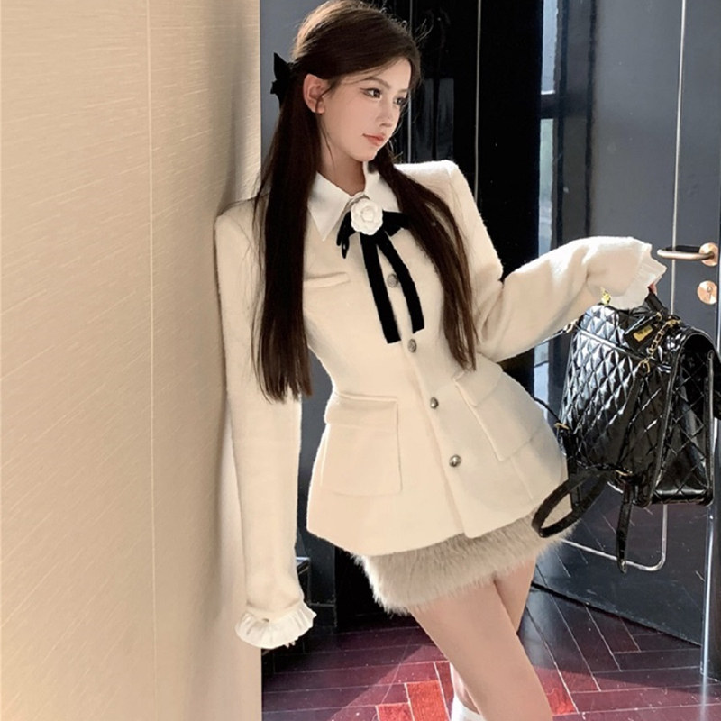 大码胖mm千金小香学院风毛绒拼接毛呢外套半身裙女秋冬显瘦两件套,女装/女士精品,大码套装,淘宝优惠券,粉丝福利购,淘宝优惠卷