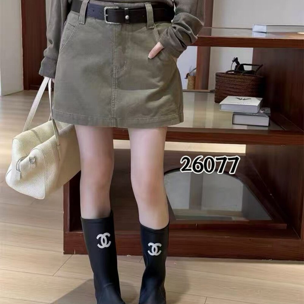 T-PLATFORM26077秋款新品简洁宽松时尚百搭女士短裙